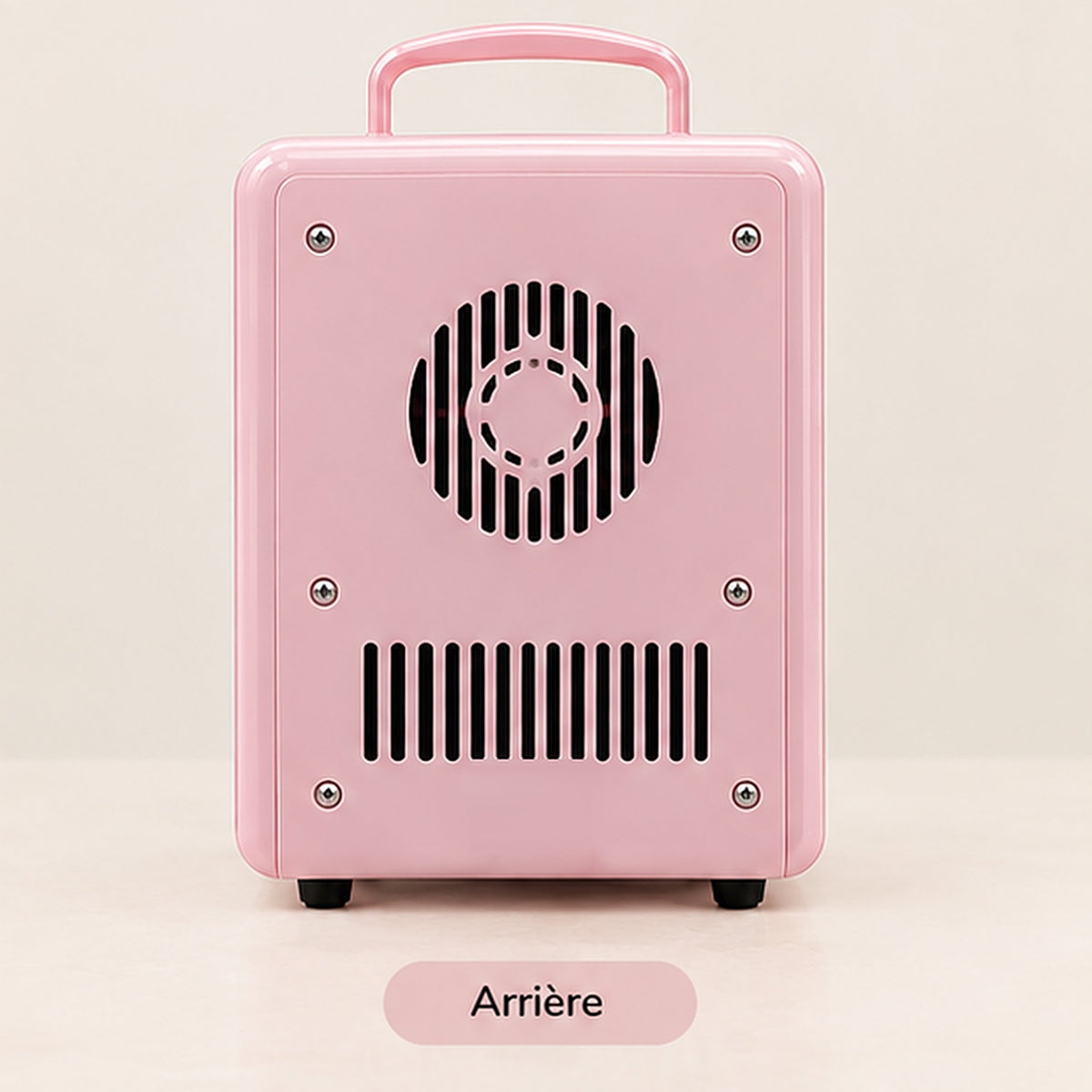 Mini frigo skincare vue arrière avec ventilation
