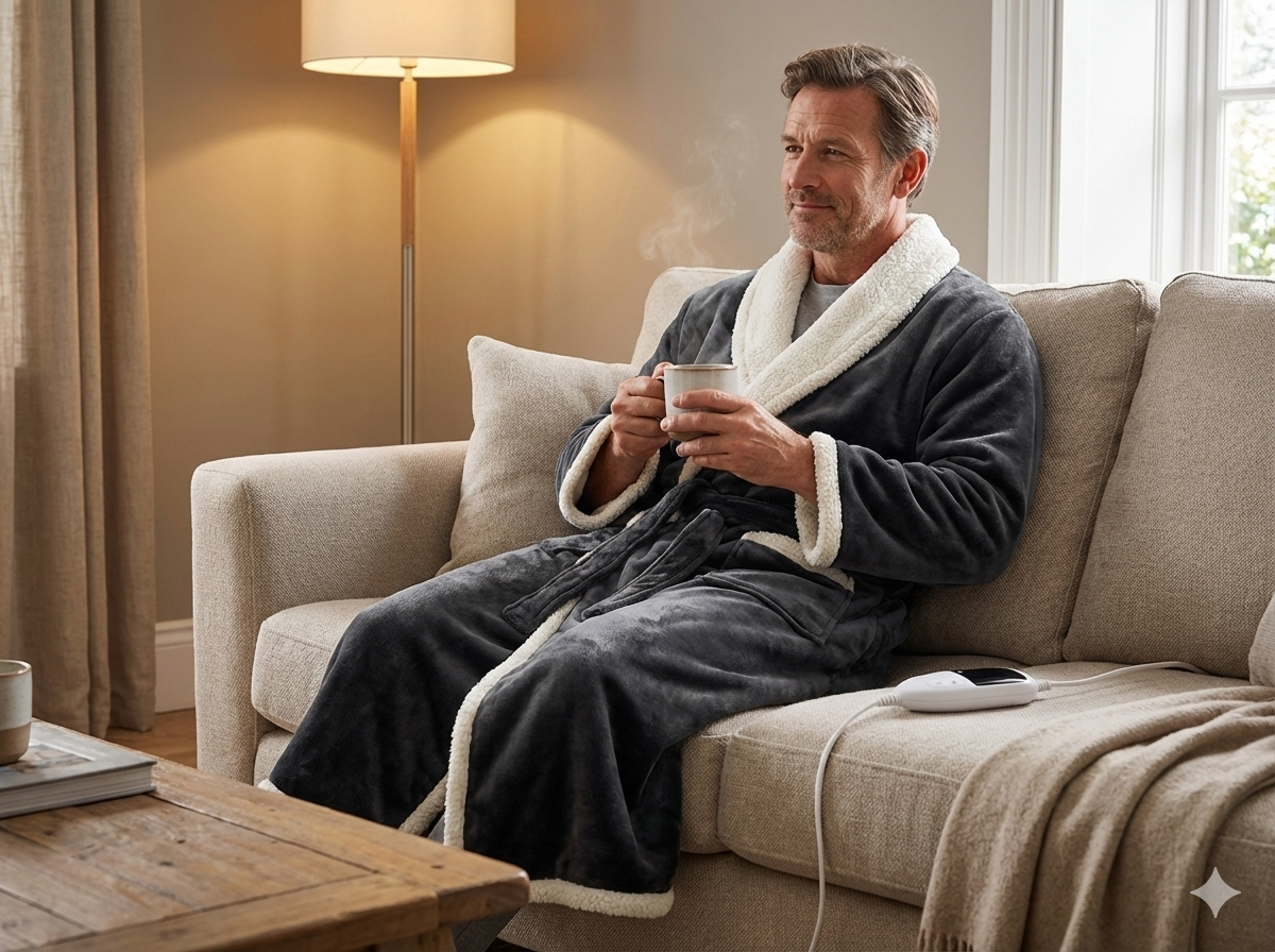 Peignoir chauffant